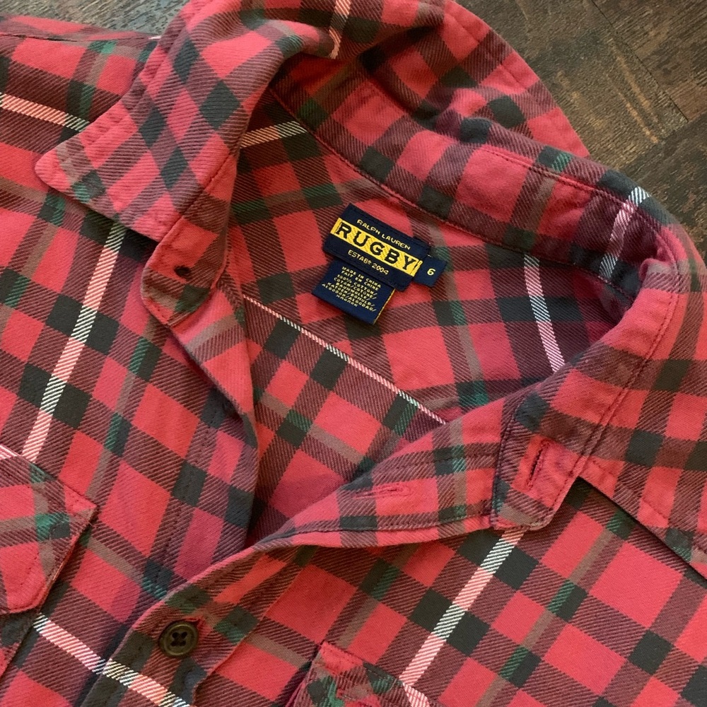 🔥HOST PICK🔥 VNTG Rare! Rugby Ralph Lauren pyrex vision flannel - Picture 3 of 7